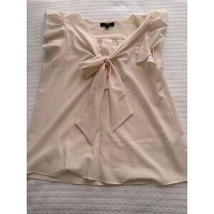 Size Large Eclair Cream Blouse with Flutter Sleeve
